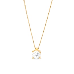 0.50 CT. Certified Diamond Solitaire Pendant in 14K Gold (J/I3) – 19"