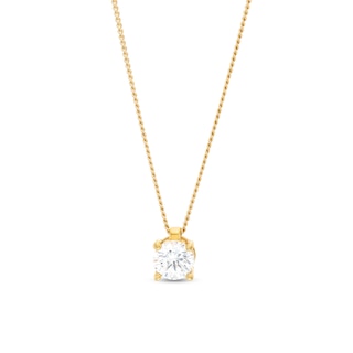 CT. Certified Diamond Solitaire Pendant in 14K Gold (J/I3) – 19