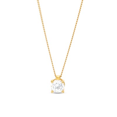 CT. Certified Diamond Solitaire Pendant in 14K Gold (J/I3) – 19