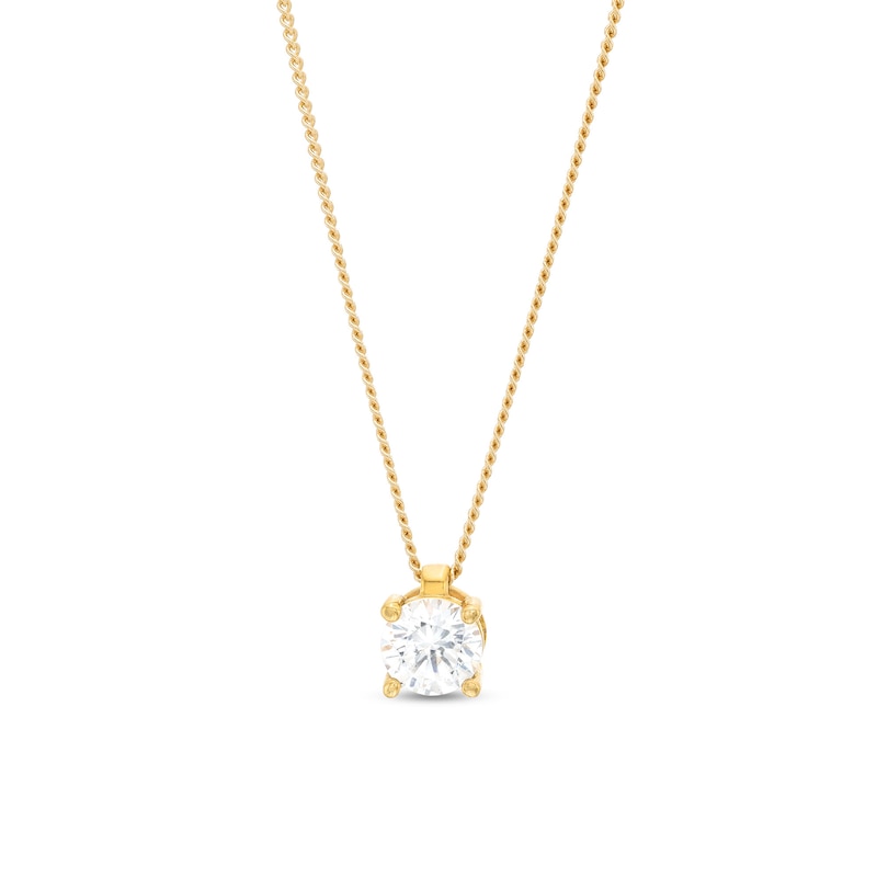 0.50 CT. Certified Diamond Solitaire Pendant in 14K Gold (J/I3) – 19"