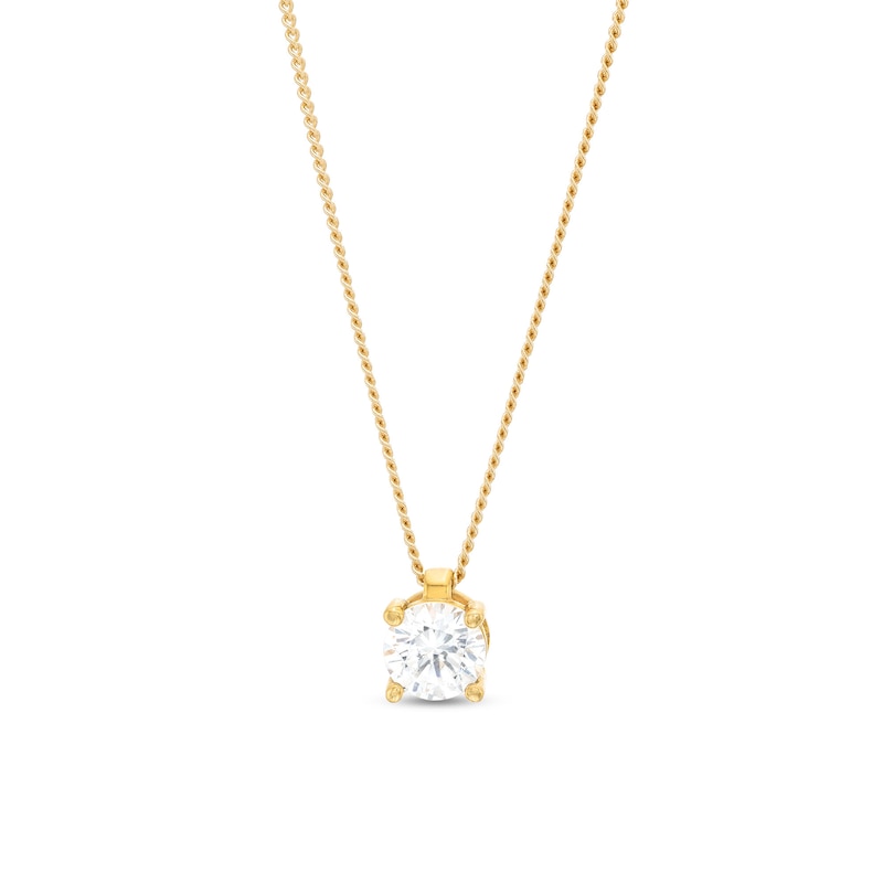 CT. Certified Diamond Solitaire Pendant in 14K Gold (J/I3) – 19"|Peoples Jewellers