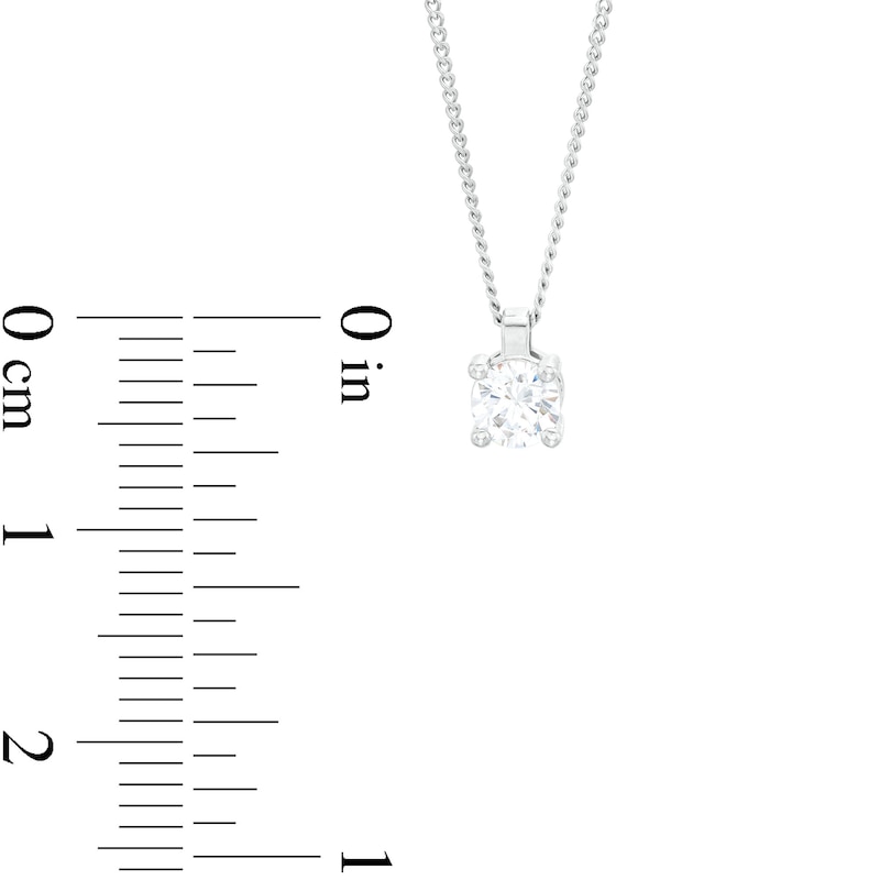 0.30 CT. Diamond Solitaire Pendant in 14K White Gold (J/I3) – 19"