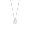 Thumbnail Image 1 of 0.50 CT. Certified Diamond Solitaire Pendant in 14K White Gold (J/I3) – 19"