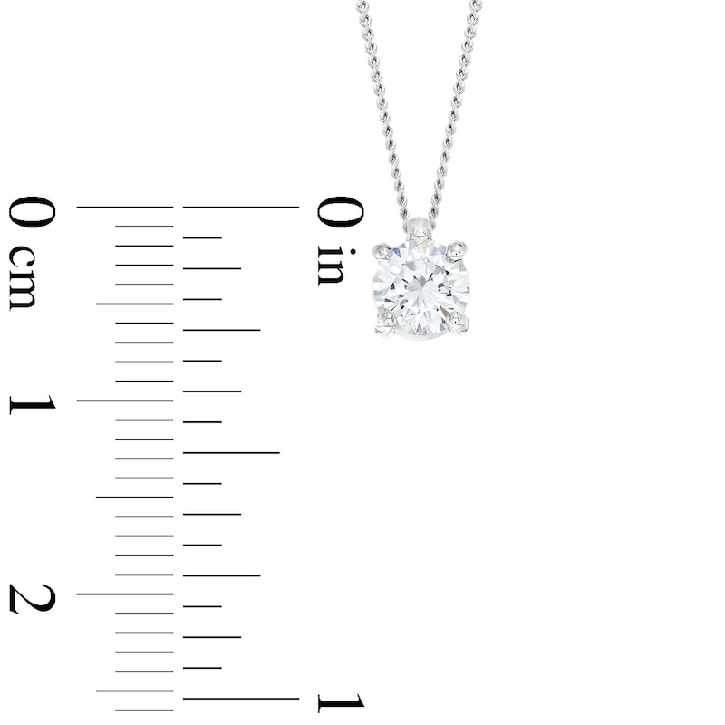 Main Image 3 of 0.50 CT. Certified Diamond Solitaire Pendant in 14K White Gold (J/I3) – 19"
