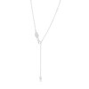 Thumbnail Image 3 of Vera Wang Love Collection Oval Blue Sapphire and 0.20 CT. T.W. Diamond Frame Necklace in 10K White Gold - 19"