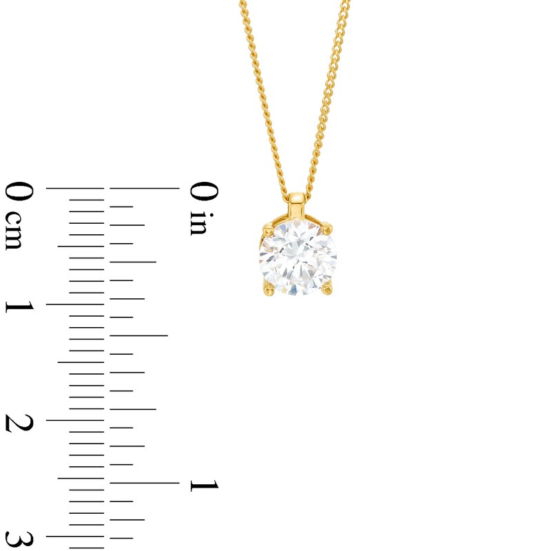 Main Image 3 of 1.00 CT. Certified Diamond Solitaire Pendant in 14K Gold (J/I3) – 19"