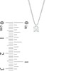 Thumbnail Image 4 of 0.10 CT. Diamond Solitaire Pendant in 14K White Gold (J/I3) – 19"