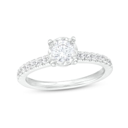 0.69 CT. T.W. Diamond Engagement Ring in 10K White Gold (I/I2)