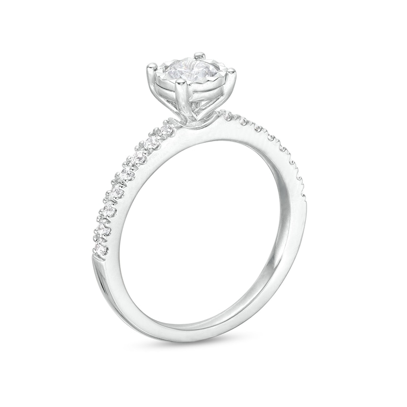 0.69 CT. T.W. Diamond Engagement Ring in 10K White Gold (I/I2)