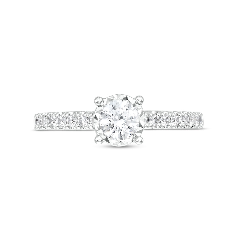 0.69 CT. T.W. Diamond Engagement Ring in 10K White Gold (I/I2)