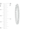 3.00 CT. T.W. Certified Lab-Created Diamond Oval Hoop Earrings in 14K White Gold (F/SI2)