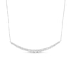 Thumbnail Image 0 of 2.00 CT. T.W. Certified Lab-Created Diamond Graduated Curved Necklace in 14K White Gold (F/SI2)