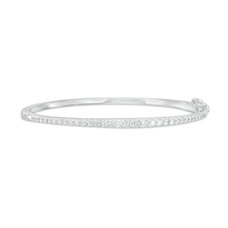 1.50 CT. T.W. Certified Lab-Created Diamond Bangle in 14K White Gold (F/SI2) - 7.25"|Peoples Jewellers