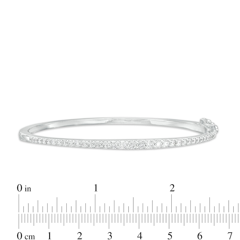 1.50 CT. T.W. Certified Lab-Created Diamond Bangle in 14K White Gold (F/SI2) - 7.25"