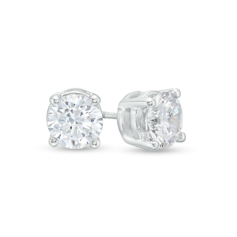 2.00 CT. T.W. Diamond Solitaire Stud Earrings in 14K White Gold