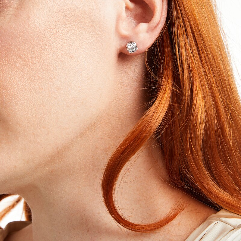 2.00 CT. T.W. Diamond Solitaire Stud Earrings in 14K White Gold