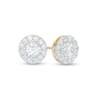 Thumbnail Image 1 of Trouvaille Collection 1.00 CT. T.W. DeBeers®-Graded Diamond Frame Stud Earrings in 14K Gold (F/I1)
