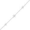 Thumbnail Image 0 of 0.04 CT. T.W. Diamond Star Bracelet in Sterling Silver – 7.5"