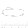 0.04 CT. T.W. Diamond Star Bracelet in Sterling Silver – 7.5"