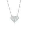 Thumbnail Image 1 of 0.23 CT. T.W. Multi-Diamond Heart Necklace in Sterling Silver