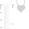 0.23 CT. T.W. Multi-Diamond Heart Necklace in Sterling Silver