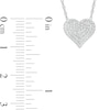 Thumbnail Image 3 of 0.23 CT. T.W. Multi-Diamond Heart Necklace in Sterling Silver