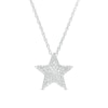 0.23 CT. T.W. Multi-Diamond Star Necklace in Sterling Silver