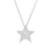 0.23 CT. T.W. Multi-Diamond Star Necklace in Sterling Silver