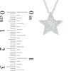 0.23 CT. T.W. Multi-Diamond Star Necklace in Sterling Silver