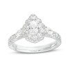 Thumbnail Image 0 of Monique Lhuillier Bliss 1.29 CT. T.W. Pear-Shaped Diamond Double Frame Vintage-Style Engagement Ring in 18K White Gold