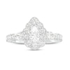 Thumbnail Image 3 of Monique Lhuillier Bliss 1.29 CT. T.W. Pear-Shaped Diamond Double Frame Vintage-Style Engagement Ring in 18K White Gold