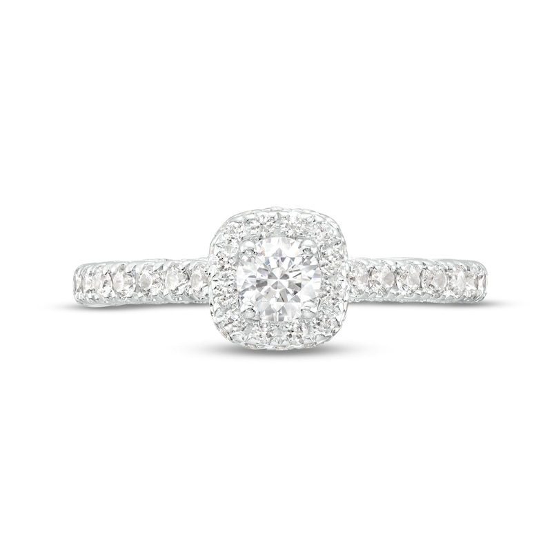 Monique Lhuillier Bliss 0.95 CT. T.W. Diamond Frame Vintage-Style Engagement Ring in 18K White Gold