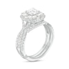 Thumbnail Image 3 of Monique Lhuillier Bliss 1.63 CT. T.W. Diamond Floral Frame Twist Shank Bridal Set in 18K White Gold