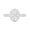 Thumbnail Image 4 of Monique Lhuillier Bliss 1.29 CT. T.W. Oval Diamond Double Frame Engagement Ring in 18K White Gold