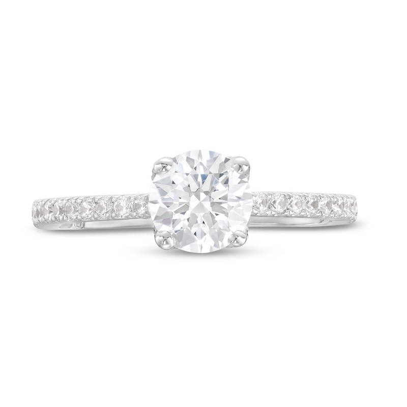 Main Image 4 of Monique Lhuillier Bliss 1.37 CT. T.W. Diamond Engagement Ring in 18K White Gold
