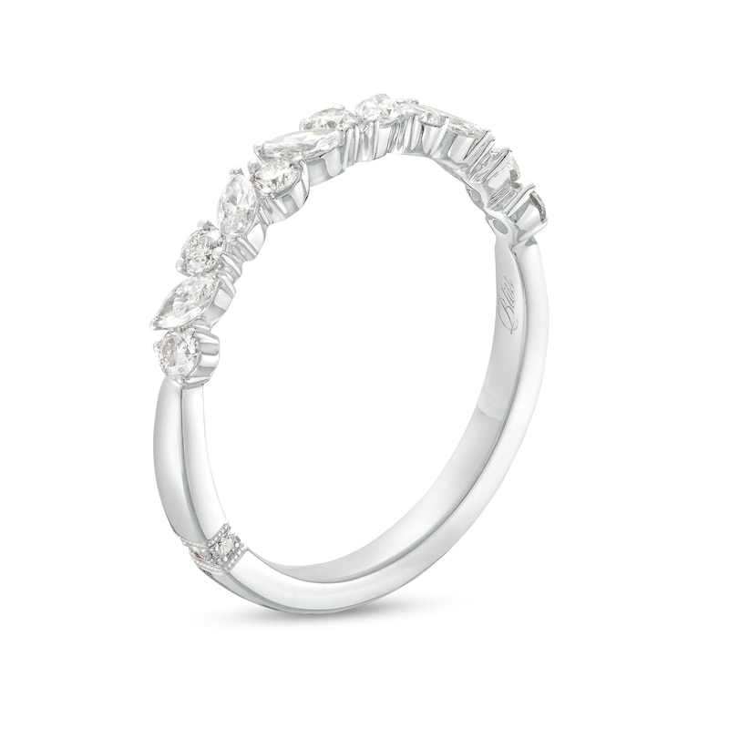 Monique Lhuillier Bliss 0.45 CT. T.W. Marquise and Round Diamond Anniversary Band in 18K White Gold