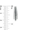 Thumbnail Image 3 of 0.50 CT. T.W. Black and White Diamond Triple Row Hoop Earrings in Sterling Silver