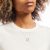Thumbnail Image 2 of 0.50 CT. T.W. Diamond Circle Outline Necklace in 10K White Gold
