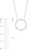 Thumbnail Image 3 of 0.50 CT. T.W. Diamond Circle Outline Necklace in 10K White Gold