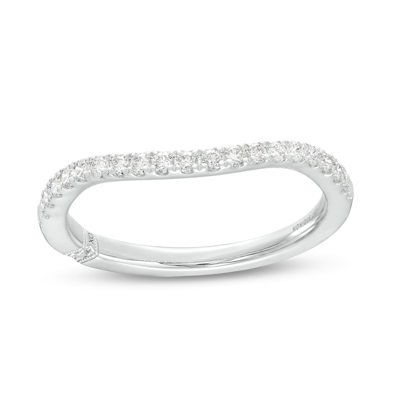 Monique Lhuillier Bliss 0.23 CT. T.W. Diamond Contour Anniversary Band in 18K White Gold