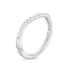 Thumbnail Image 2 of Monique Lhuillier Bliss 0.23 CT. T.W. Diamond Contour Anniversary Band in 18K White Gold
