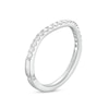 Thumbnail Image 3 of Monique Lhuillier Bliss 0.23 CT. T.W. Diamond Contour Anniversary Band in 18K White Gold