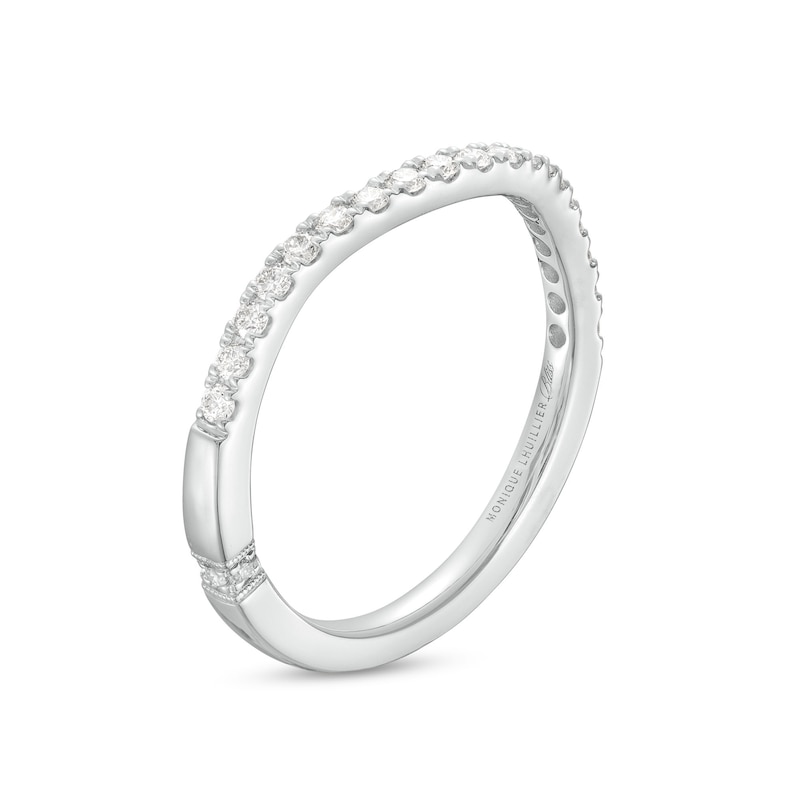 Main Image 3 of Monique Lhuillier Bliss 0.23 CT. T.W. Diamond Contour Anniversary Band in 18K White Gold
