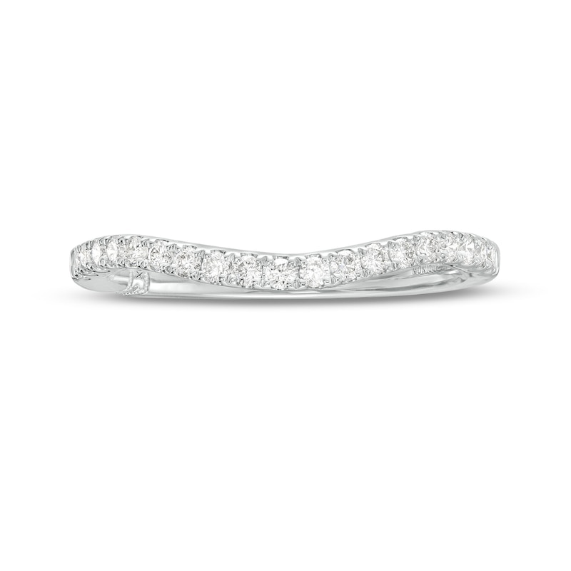 Main Image 4 of Monique Lhuillier Bliss 0.23 CT. T.W. Diamond Contour Anniversary Band in 18K White Gold