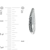 Thumbnail Image 3 of 0.40 CT. T.W. Black and White Diamond Double Row Hoop Earrings in Sterling Silver