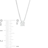 0.33 CT. Certified Lab-Created Diamond Solitaire Pendant in 14K White Gold (F/SI2)