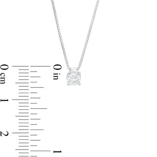 0.33 CT. Certified Lab-Created Diamond Solitaire Pendant in 14K White Gold (F/SI2)