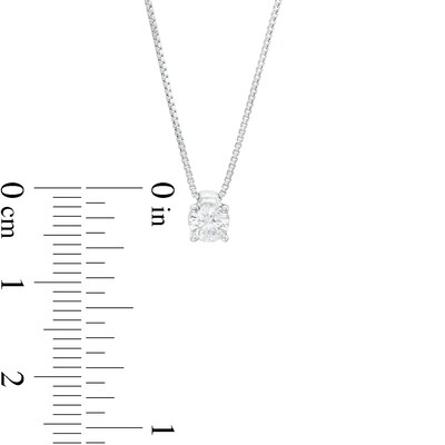 0.33 CT. Certified Lab-Created Diamond Solitaire Pendant in 14K White Gold (F/SI2)