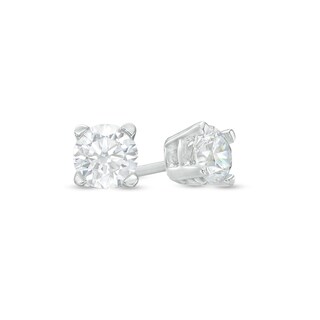 0.75 CT. T.W. Certified Lab-Created Diamond Solitaire Stud Earrings in 14K White Gold (I/VS2)