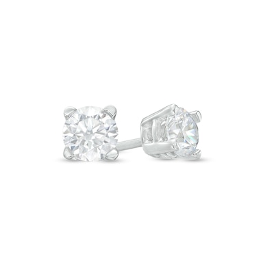 0.75 CT. T.W. Certified Lab-Created Diamond Solitaire Stud Earrings in 14K White Gold (I/VS2)